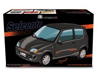 Fiat Seicento Sporting Abarth 1998 Rosso Laudoracing 1:18 Resinemodell (Türen, Motorhaube... nicht zu öffnen!)